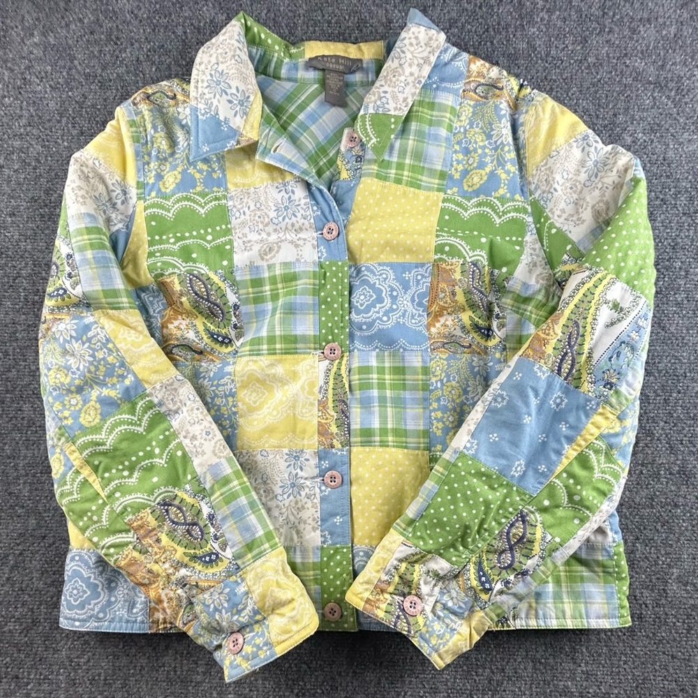 Vintage Kate Hill Casual Patchwork Paisley Womens Jacket Size 12